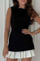 Sleeveless Ruffle Smocked Dress