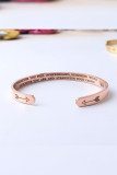 Letter Engraved Alloy Bracelet