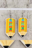 Teacher's Day Wooden Earrings