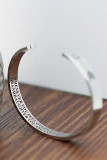 Letter Engraved Alloy Bracelet