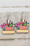 Teacher's Day Wooden Earrings