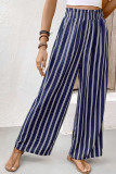 Stripes High Waist Straight Pants