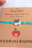 Teacher's Day Alloy Bracelet