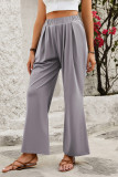 Loose Plain Wide Leg Pants