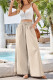 High Waist Plain Wide Leg Pants