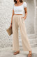 Loose Plain Wide Leg Pants