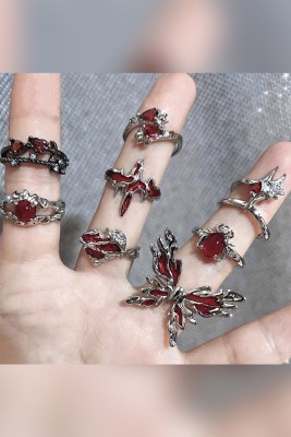 Cross Butterfly Shape Punk Rings