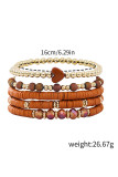 Boho Heart Pendant Beads Bracelet MOQ 5pcs