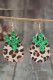 Leopard Cactus Western Earrings