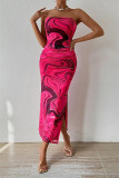 Off Shoulder Tie Dye Printed Dress