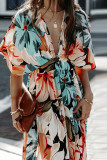 Floral Printed Split Maxi Dress