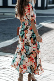 Floral Printed Split Maxi Dress