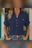 V Neck Fold Sleeves Top