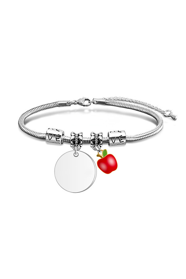 Teacher's Day Apple Alloy Bracelet
