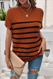 Stripes Splicing Knitting Top