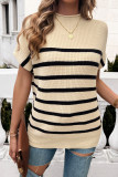 Stripes Splicing Knitting Top