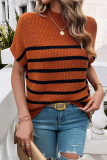 Stripes Splicing Knitting Top