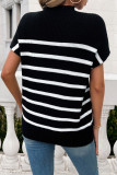 Stripes Splicing Knitting Top