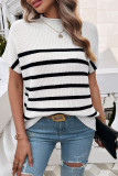 Stripes Splicing Knitting Top