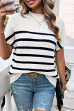 Stripes Splicing Knitting Top