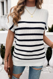 Stripes Splicing Knitting Top