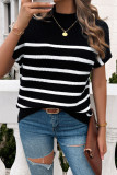 Stripes Splicing Knitting Top