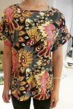 Boho Printed Short Sleeves Top