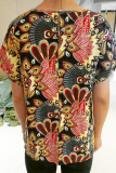 Boho Printed Short Sleeves Top