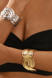 Golden and Silver Twist Alloy Bracelet