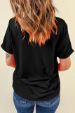 Black Rhinestone Stripes and Stars LOVE Graphic T Shirt