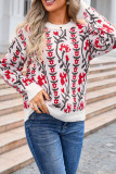 Jacquard Knitting Pullover Sweater
