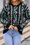 Jacquard Knitting Pullover Sweater