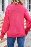 Flower Patched Knitting Sweater