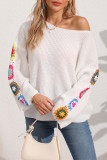 Drop Shoulder Knitting Sweater