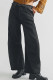 Ripped Raw Hem Wide Leg Jeans