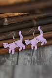 Purple Cat Earrings