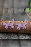 Purple Cat Earrings