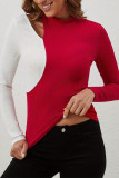 Colorblock Ribbed Knitting Top