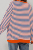 Colorblock Stripes Splicing Sweatshirt
