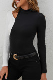 Colorblock Ribbed Knitting Top