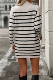 Stripes Splicing Knitting Dress