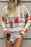Colorblock Knitting Pullover Sweater