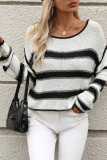 Oversized Stripes Knitting Sweater