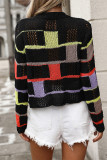 Colorblock Knitting Pullover Sweater