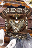 Eagle Aztec Print Short Sleeves Top