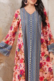 Flare Sleeves Floral Print Dress