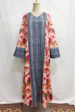 Flare Sleeves Floral Print Dress