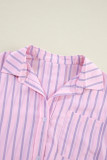 Pink Stripe Chest Pocket Casual Shirt