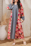 Flare Sleeves Floral Print Dress
