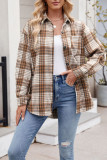 Flannel Plaid Button Up Shirt with Pocket